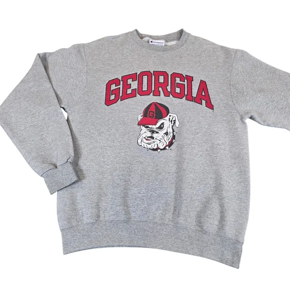 CHAMPION Georgia Bulldogs Crewneck Sweatshirt | M | UGA College Sportswear - Picture 3 of 15